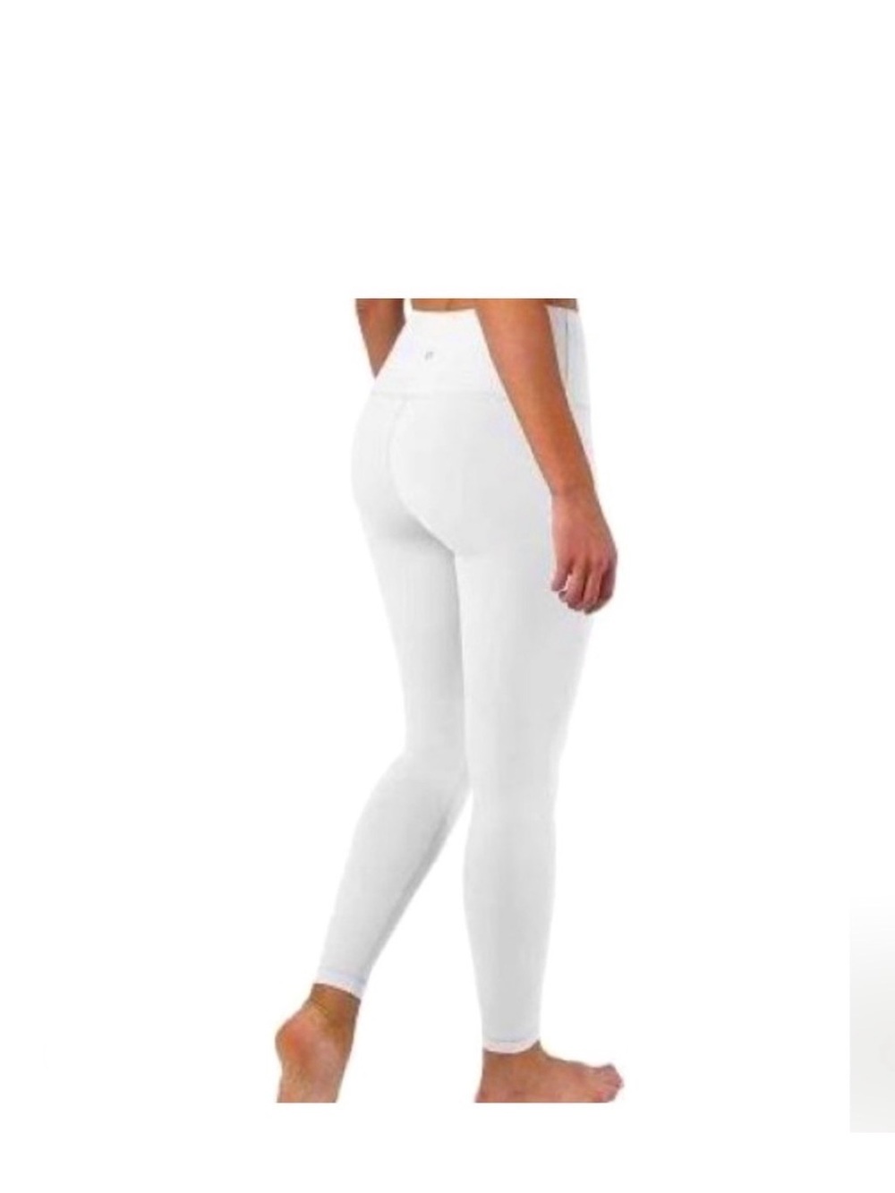 90 Degree By Reflex Women’s White High-Waist Leggings with Side Pockets
